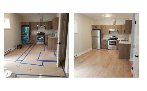 Before and after kitchen renovation cleaning